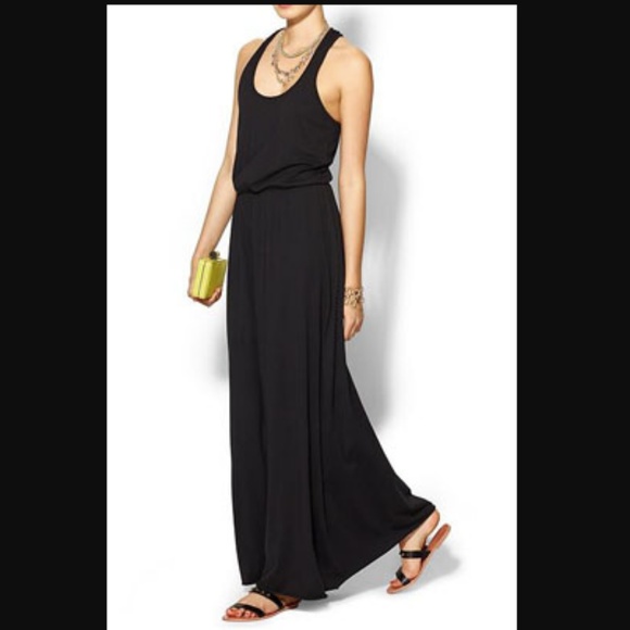 black racerback maxi dress